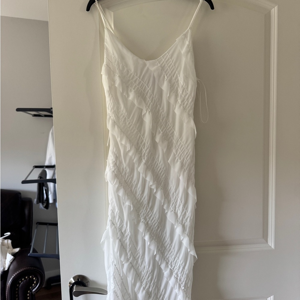 Princess Polly White Textured Dress